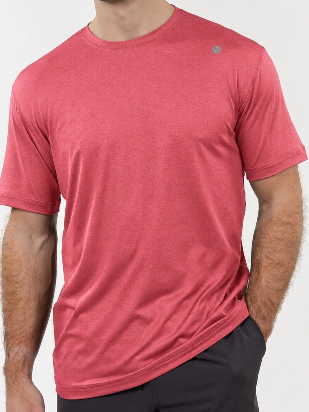 Rhoback Blitz Tech Tee Performance T-Shirt Coral Red Size XL